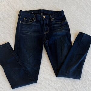 7 For All Mankind Dark Blue Skinny Jeans